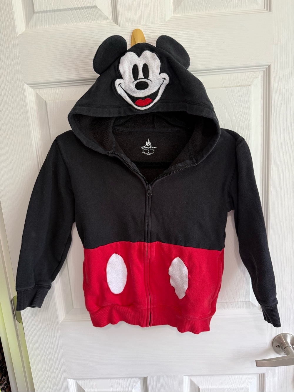 Disney Kids Mickey Mouse Black & Red Hooded Zip Jacket
